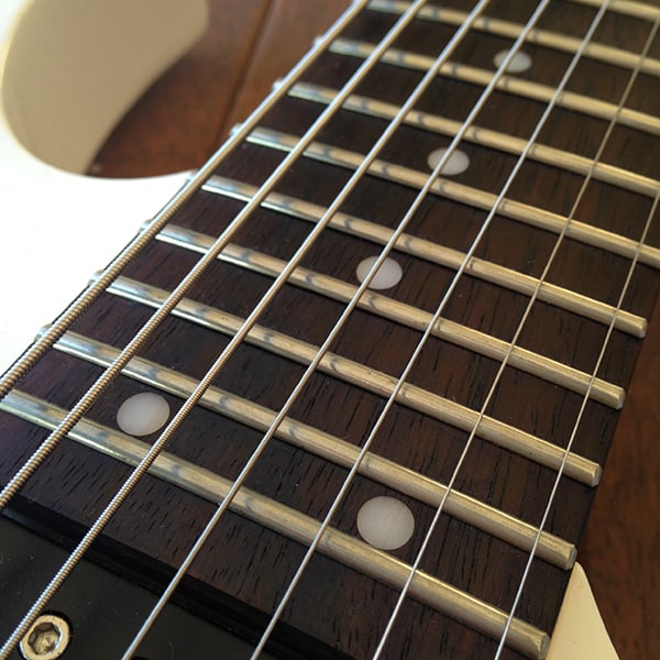 Stringjoy strings on an Ibanez seven-string