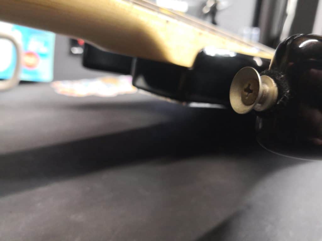 Standard strap button on my Ibanez RX-20