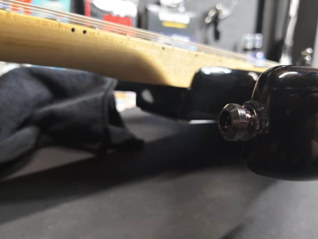 New strap lock pin installed on my Ibanez RX-20