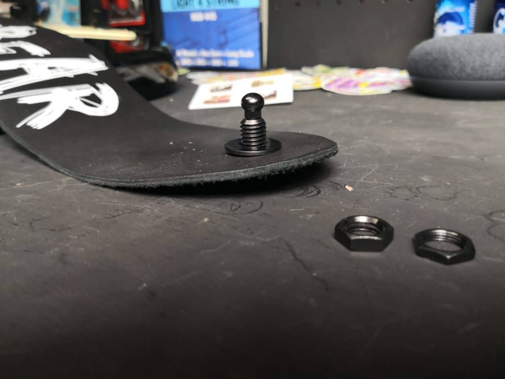 PLB bolt in place in strap with washer