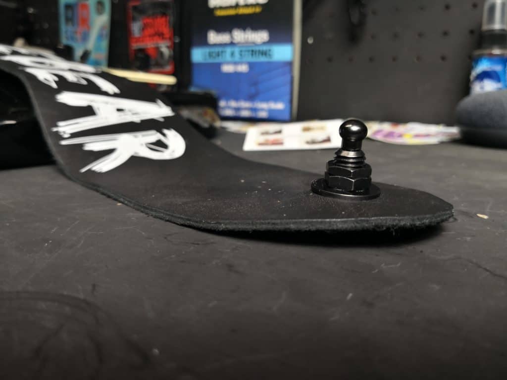 PLB guitar strap tightened
