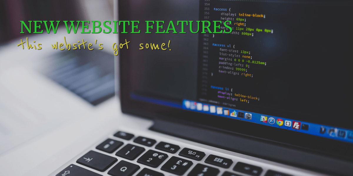 Website features banner